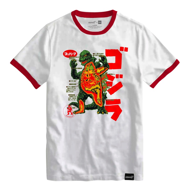Toho T-Shirt – Anatomical Godzilla Ringer