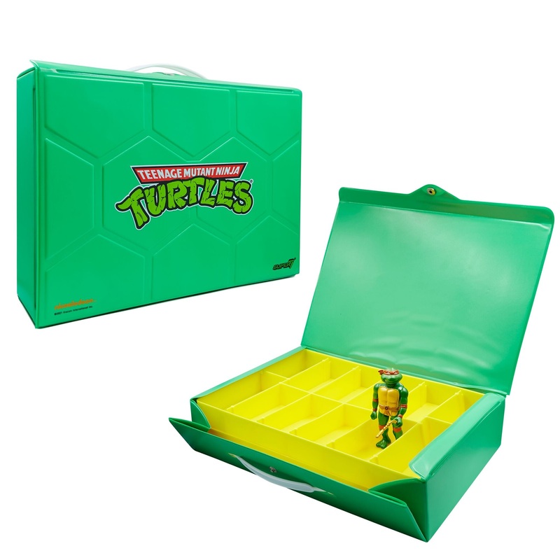 Teenage Mutant Ninja Turtles ReAction Figures – Carry Case with Michelangelo (Metallic)