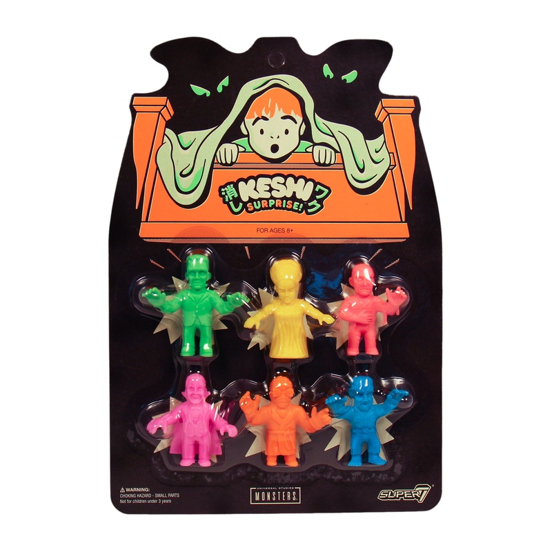 Universal Monsters Keshi 6-pack – Wolf Man, Invisible Man, Dracula, Frankenstein, Bride, Mummy