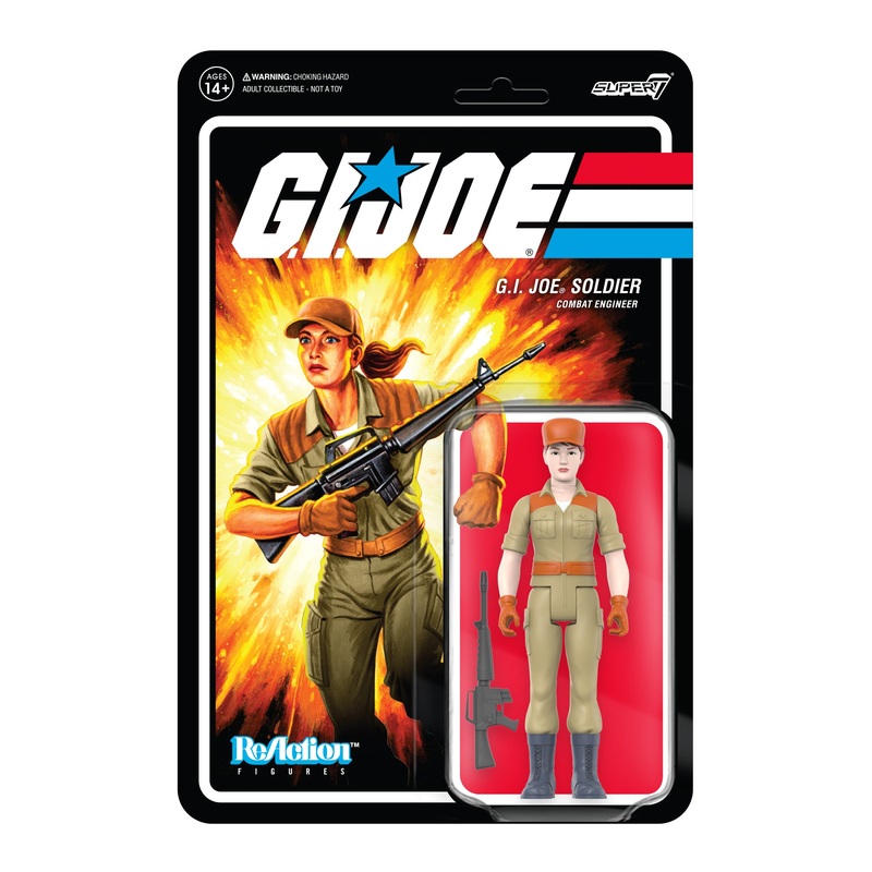 G.I. Joe ReAction Figures Wave 3 – Female Combat Engineer Ponytail Hair (Pink)