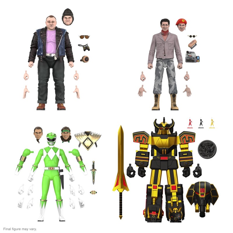 Mighty Morphin Power Rangers ULTIMATES! Wave 5 – Megazord (Black & Gold), Bulk, Skull & Green Ranger (Glow)