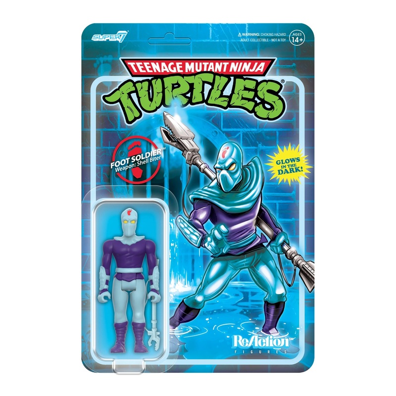 Teenage Mutant Ninja Turtles ReAction Figures – Foot Soldier (Blue Glow)