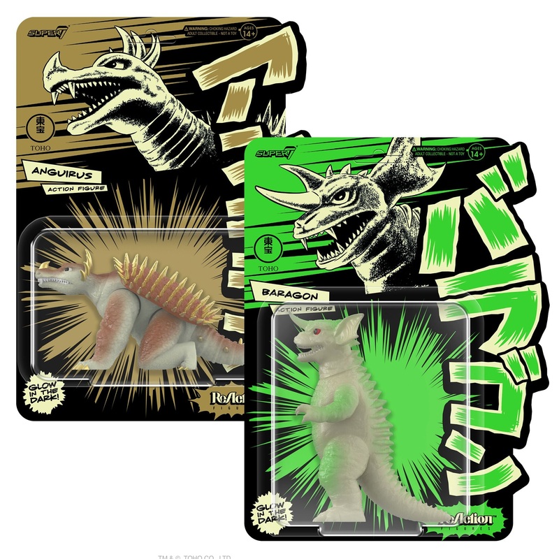 Toho ReAction Figures – Anguirus and Baragon (Glow)