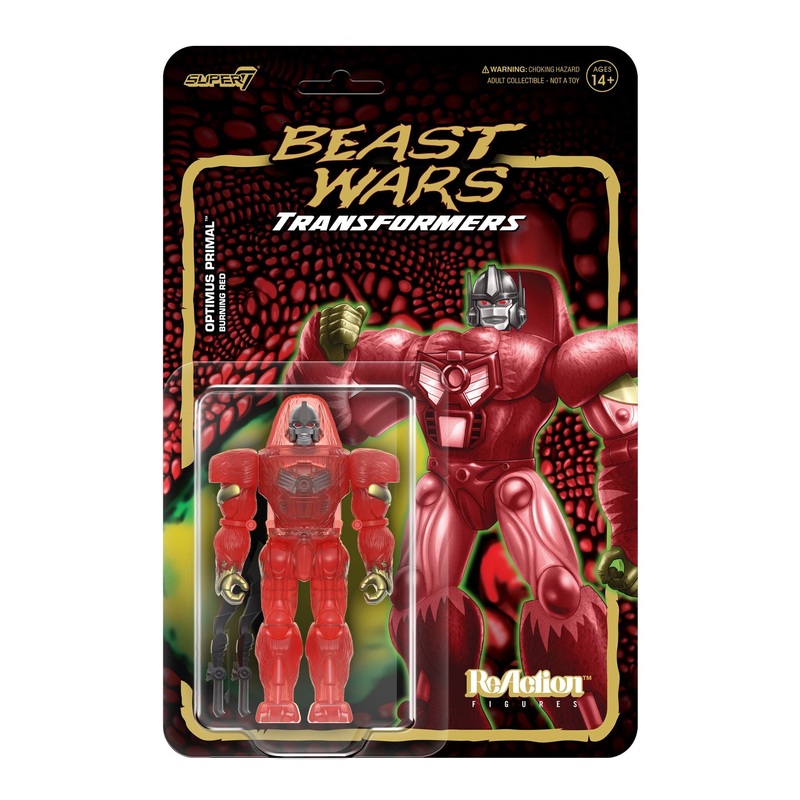 Transformers ReAction Figures – Optimus Primal  (Burning Red)