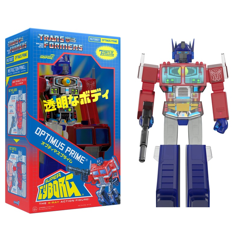 Transformers Super Cyborg – Optimus Prime (Clear Red / Blue)