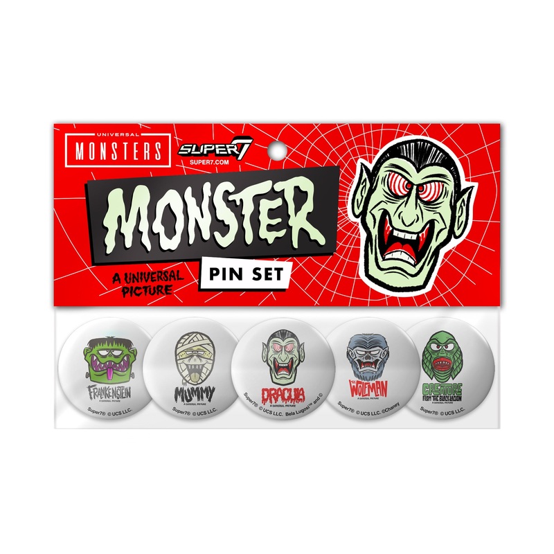 Universal Monsters Button Pack – FreakyFaces (Set of 5)