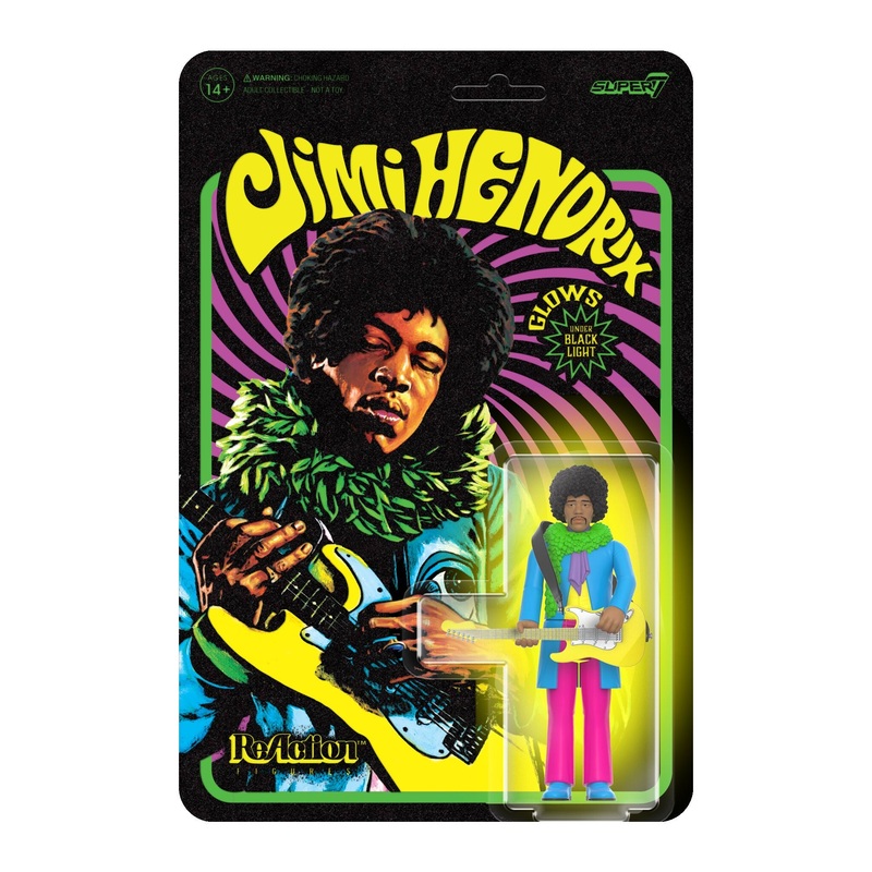 Jimi Hendrix ReAction Figures – Jimi Hendrix Blacklight (Are You Experienced)