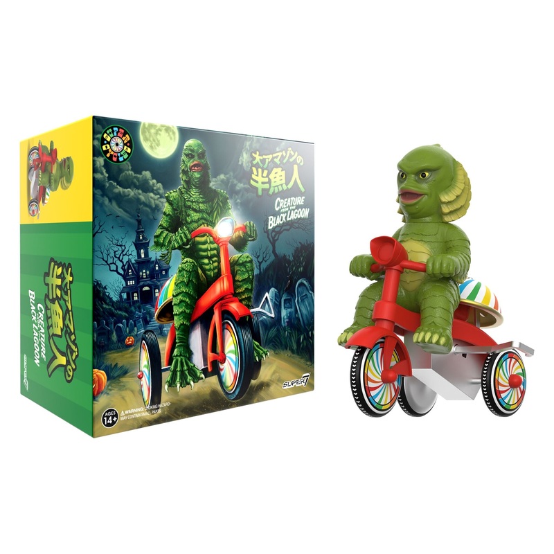 Universal Monsters Super Cycles – Creature from Black Lagoon (Light Green w/ Red Trike)