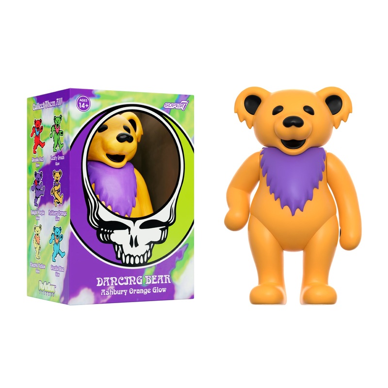 Grateful Dead ReAction Figure – Dancing Bear Glow (Ashbury Orange)