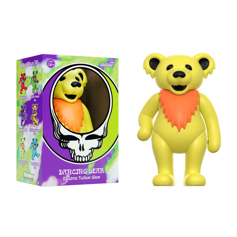 Grateful Dead ReAction Figure – Dancing Bear Glow (Electric Yellow)