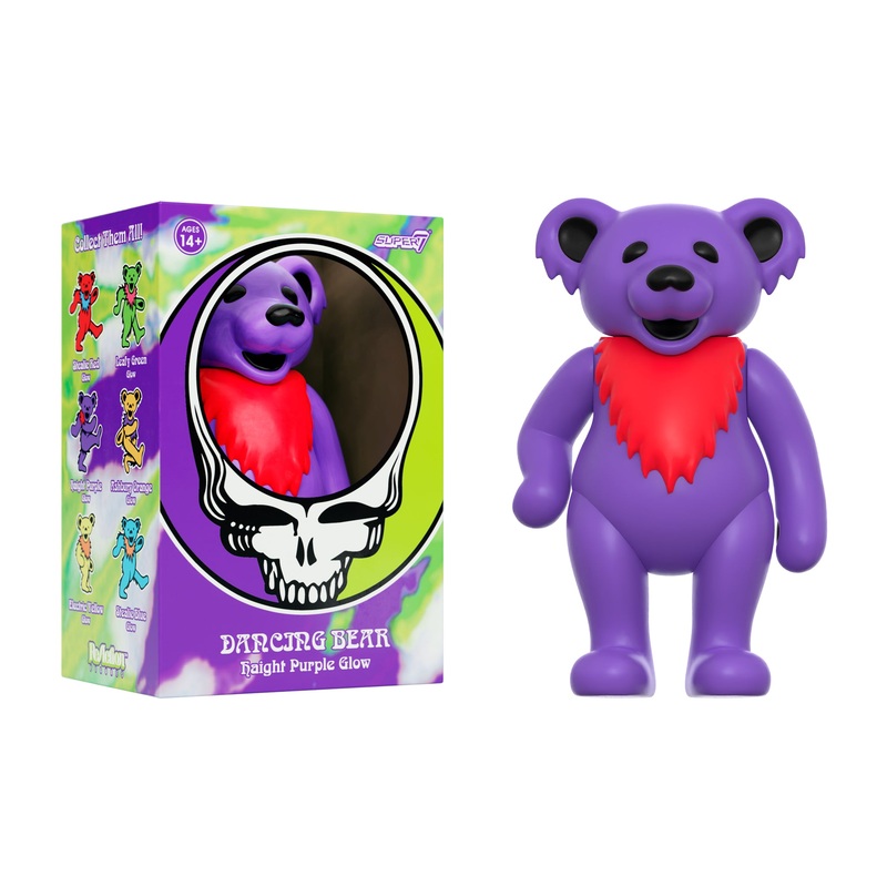 Grateful Dead ReAction Figure – Dancing Bear Glow (Haight Purple)