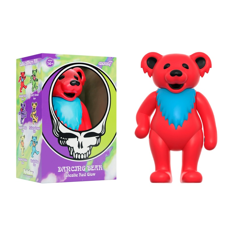 Grateful Dead ReAction Figure – Dancing Bear Glow (Stealie Red)
