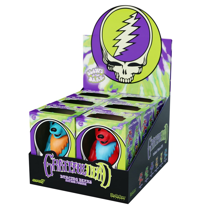 Grateful Dead Reaction Wave 3 – Dancing Bears Glow Box Flat (6 Figures)