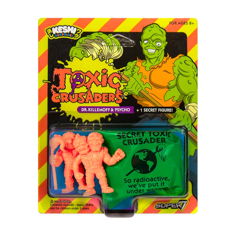 Toxic Crusaders Keshi – Pack A (PINK) – Toxie, Headbanger & Secret Figure