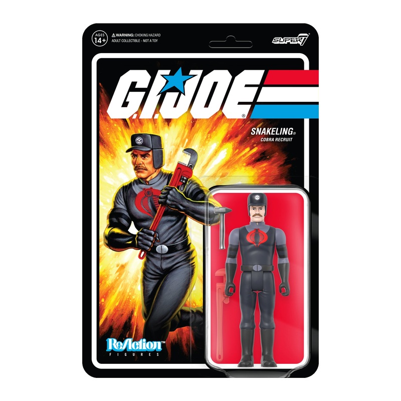 G.I. Joe ReAction Figures Wave 3 – Cobra Snakeling Factory Worker Mustache (Pink)
