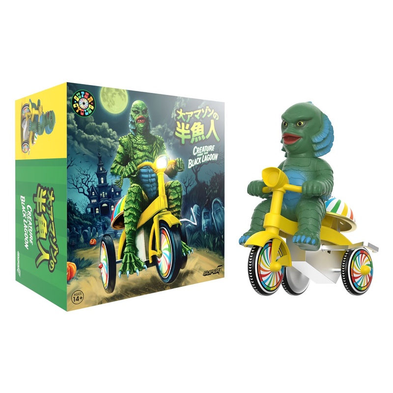 Universal Monsters Super Cycles – Creature from Black Lagoon (Dark Green w/ Yellow Trike)