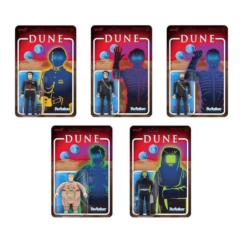 Dune ReAction Wave 1 – Paul Atreides, Baron Harkonnen, Stilgar, and Sardaukar Warrior