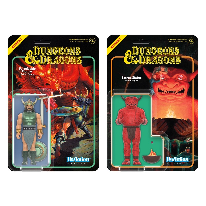 Dungeons and Dragons ReAction Figures Wave 03 – Formidable Fighter & Sacred Statue (Player’s Handbook)
