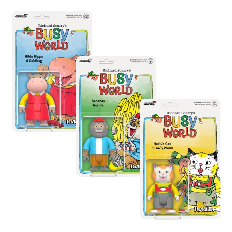 Richard Scarry ReAction W1 – Huckle Cat, Hilda Hippo, Bananas Gorilla