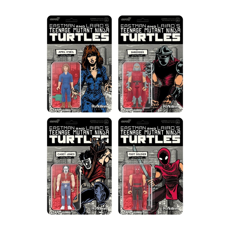 Teenage Mutant Ninja Turtles ReAction Figures Wave 11 – April O’Neil, Casey Jones, Shredder, & Foot Soldier (Comic Color)