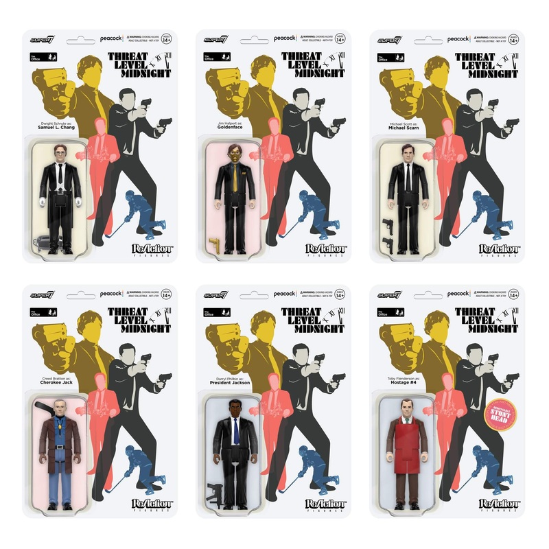 The Office ReAction Figures Wave 1 Threat Level Midnight – Set of 6