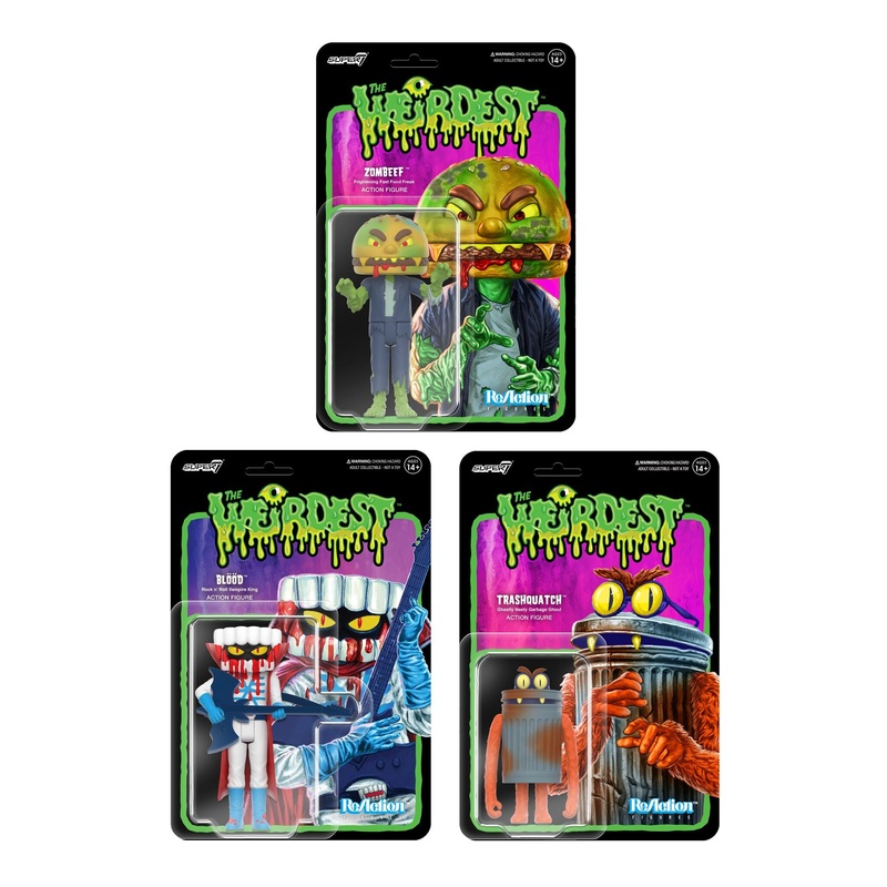 The Weirdest ReAction Figures Wave 05 – Blood, Trashquatch & Zombeef (Rotten Rangers)