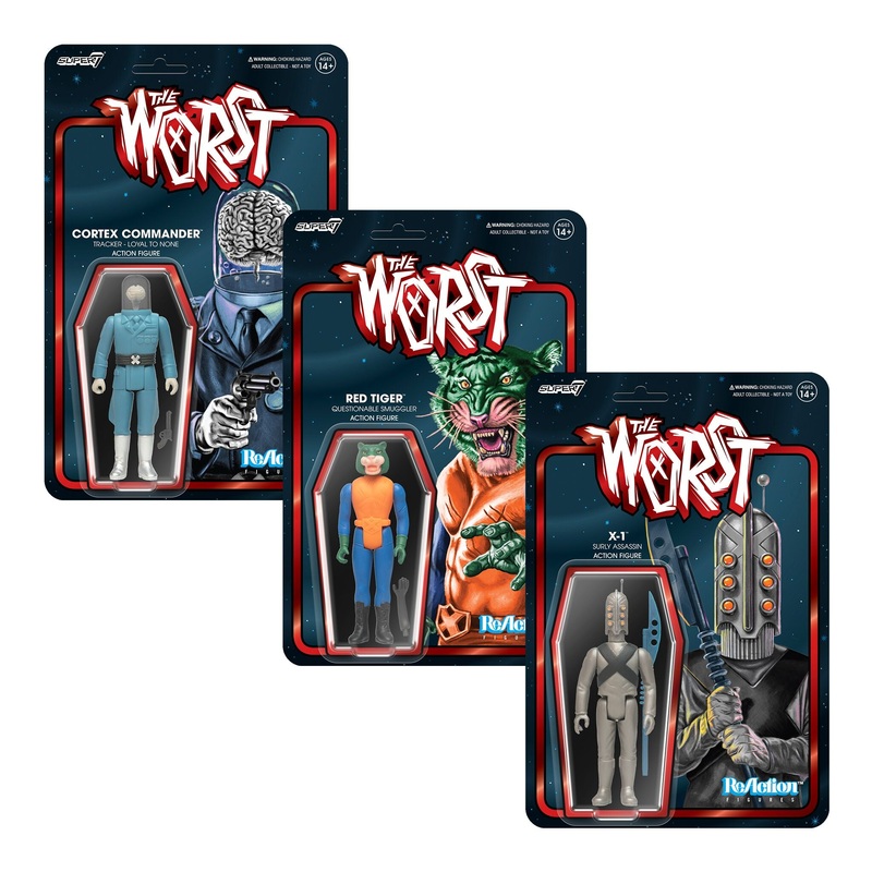 The Worst ReAction Figures Wave 6 – Red Tiger, X-1 & Cortex Commander (Scum Squad)