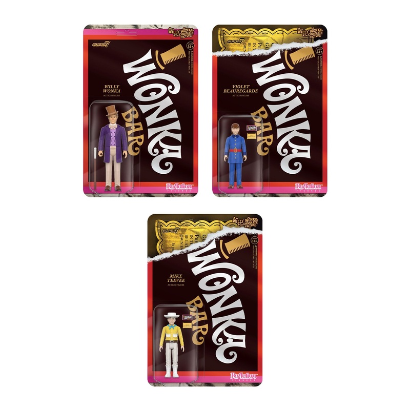 Willy Wonka & the Chocolate Factory ReAction Figures Wave 01 – Willy Wonka, Violet Beauregarde & Mike Teevee