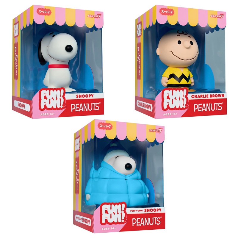 Peanuts FUN! FUN! Wave 1 – Snoopy (Puffy Coat), Charlie Brown (Yellow Shirt), & Snoopy (Standing)