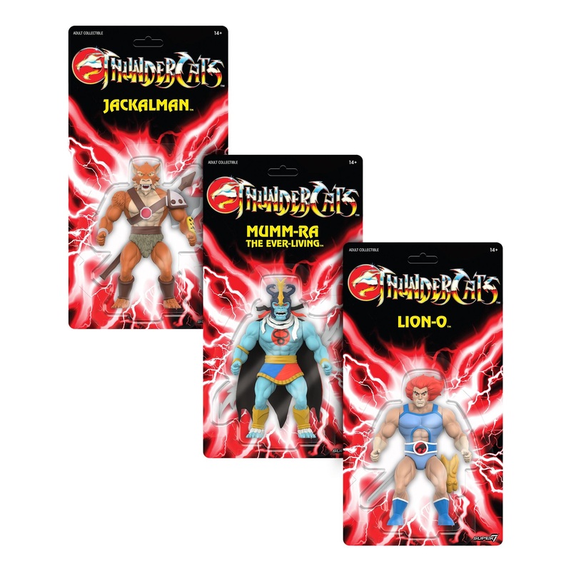 ThunderCats Vintage Figures Wave 01 – Lion-O, Mumm-Ra (Ever Living), & Jackalman