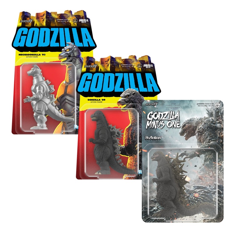 Toho ReAction Figures – Godzilla (Minus One), Godzilla ’89, & Mechagodzilla ’93