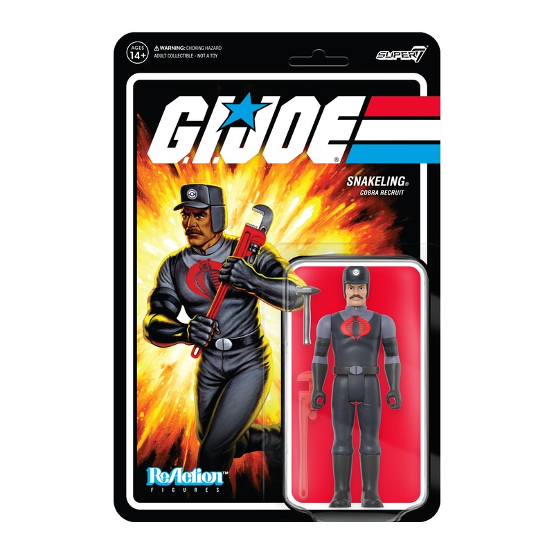 G.I. Joe ReAction Figures Wave 3 – Cobra Snakeling Factory Worker Mustache (Tan)