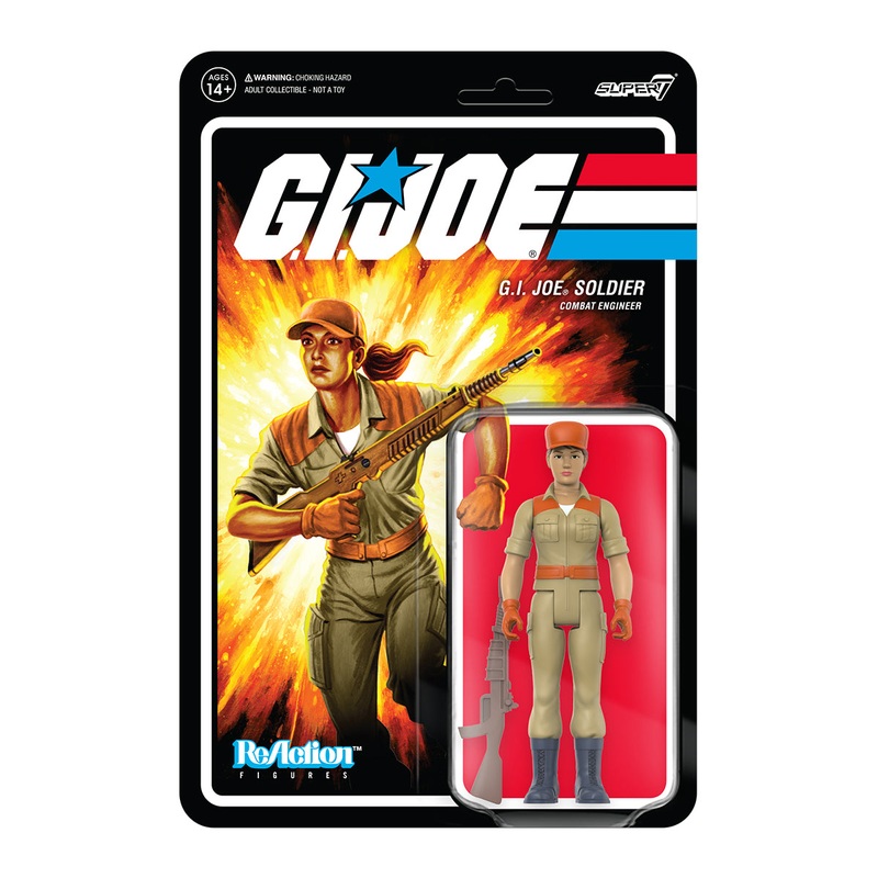 G.I. Joe ReAction Figures Wave 3 – Female Combat Engineer Ponytail Hair (Tan)