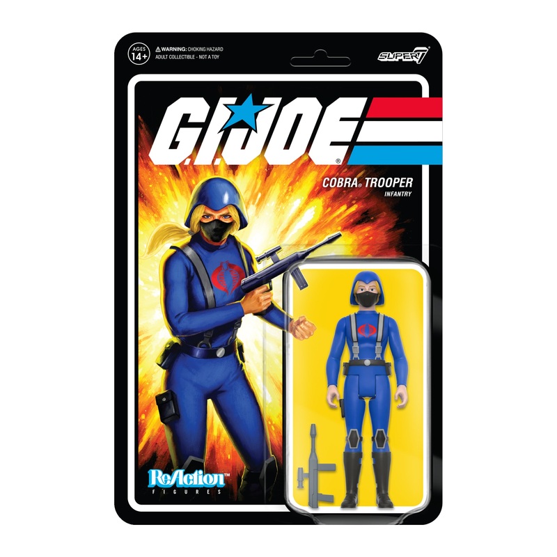 G.I. Joe ReAction Wave 4 – Cobra Female Trooper Long Blonde Hair (Pink)