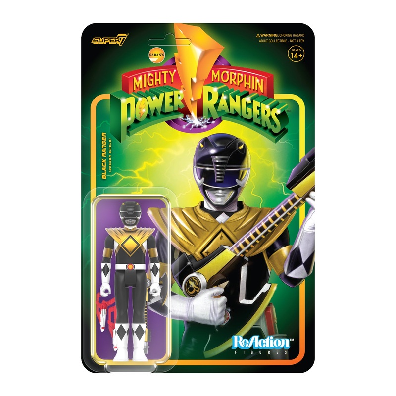 Mighty Morphin Power Rangers ReAction Figure Wave 4 – Black Ranger (Dragon Shield)