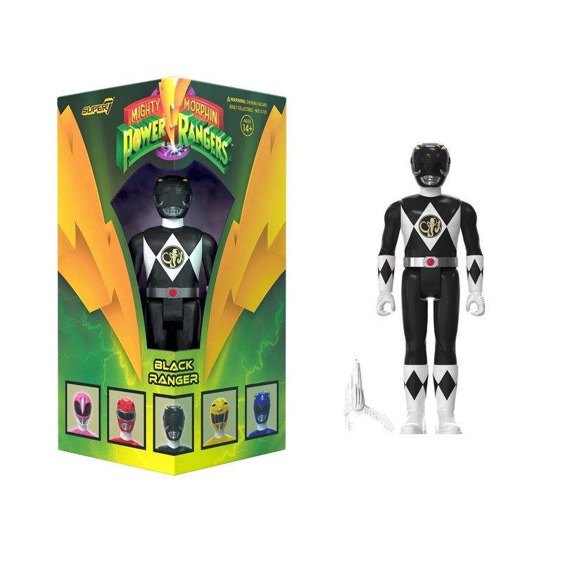 Mighty Morphin Power Rangers ReAction SDCC 2023 – Black Ranger [Triangle Box] [SDCC 2023]