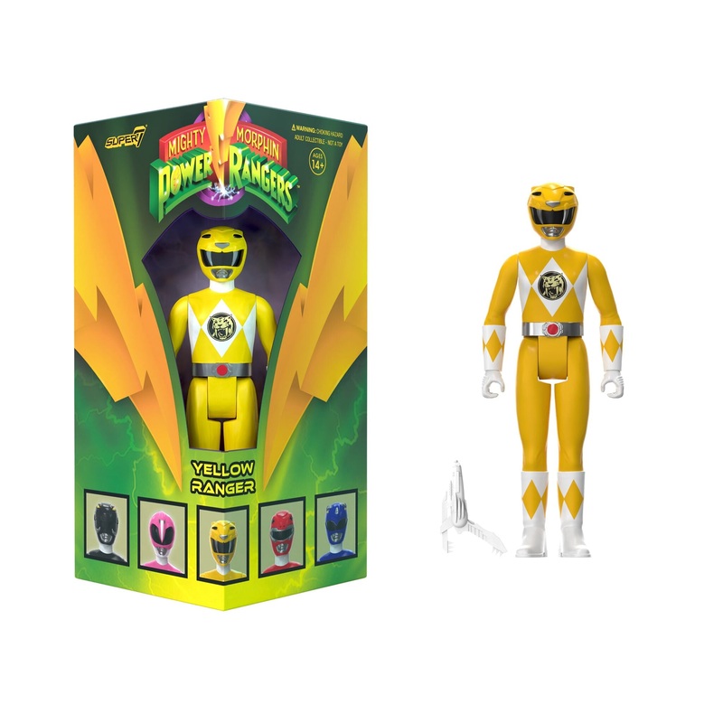 Mighty Morphin Power Rangers ReAction SDCC 2023 – Yellow Ranger [Triangle Box] [SDCC 2023]