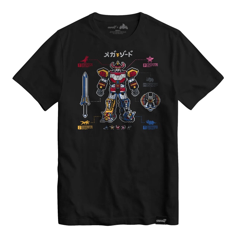 Mighty Morphin Power Rangers – Megazord Pixel T-Shirt