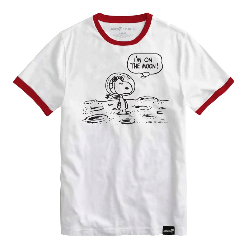 Peanuts T-Shirt – Snoopy on the Moon Ringer