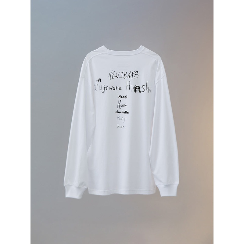 NewJeans X Hiroshi Fujiwara COLLER Long Sleeve Shirt Ver. 3 (WHITE)