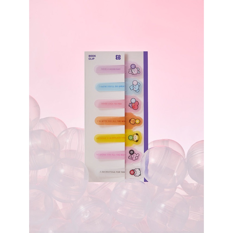 BT21 minini Lucky Gatcha Bookmark Clip Set