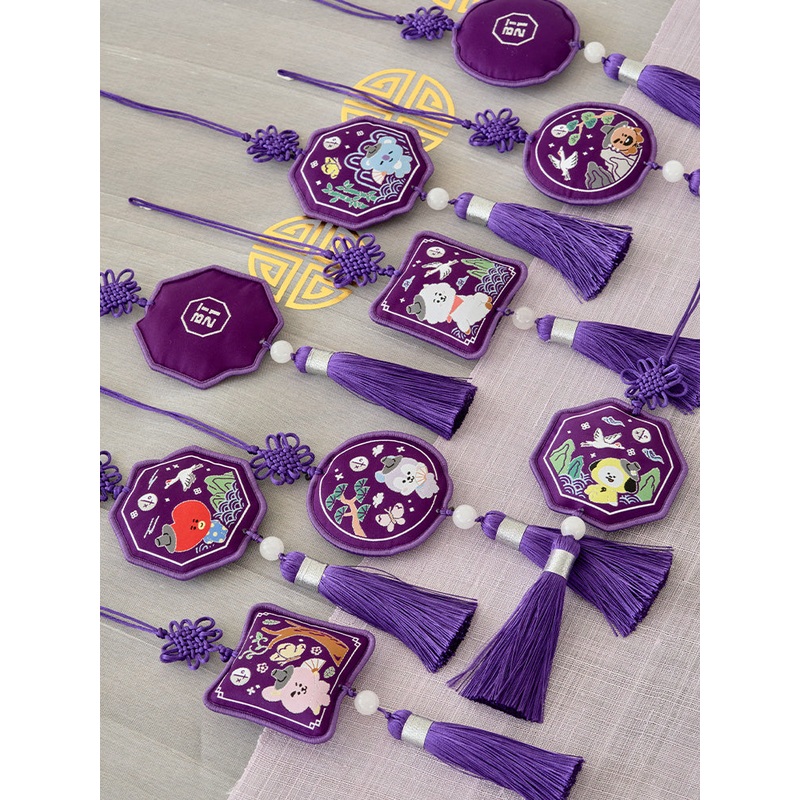 BT21 Premium K-Edition Embroidered Tassel Keyring