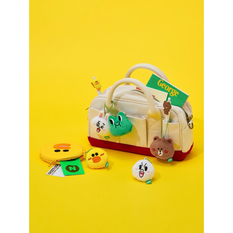 LINE FRIENDS Original Plush Face Keyring
