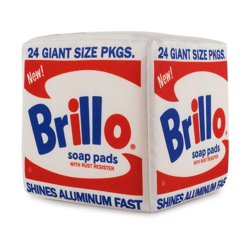 Andy Warhol White Brillo Box Pop Art Plush by