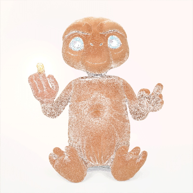 E.T. the Extra-Terrestrial Ouch 13 Interactive Plush with Light-Up Chest & Finger