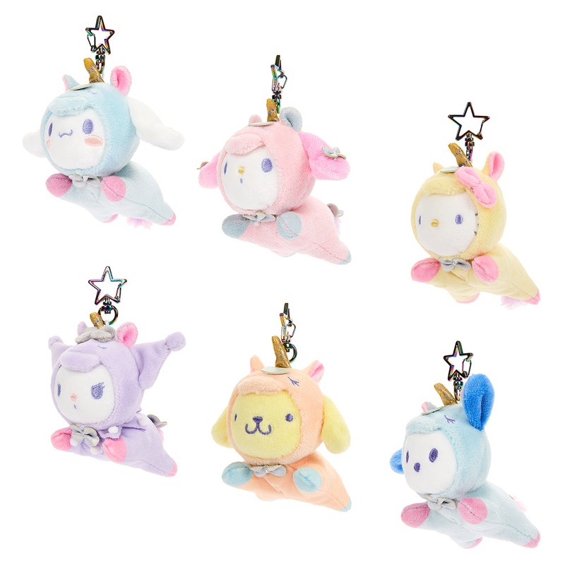 Hello Kitty and Friends Unicorn 3 Plush Charms