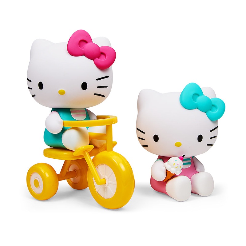 Hello Kitty Tricycle and Ice Cream Play Theme 4.5 Vinyl Figure 2-Pack Set by