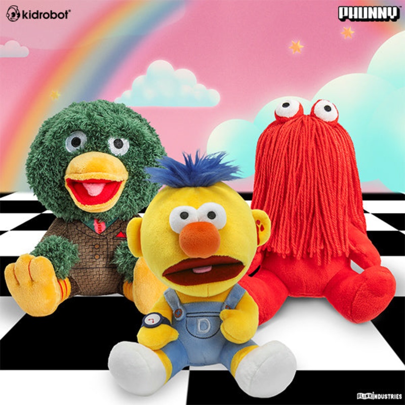 Don’t Hug Me I’m Scared Phunny Plush 3-Pack Bundle (Green Duck, Red Guy & Yellow Guy)