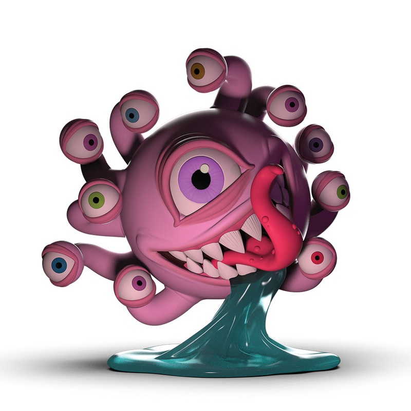 Dungeons & Dragons: Beholder 7 Resin Figure – Glow-In-The-Dark Edition by