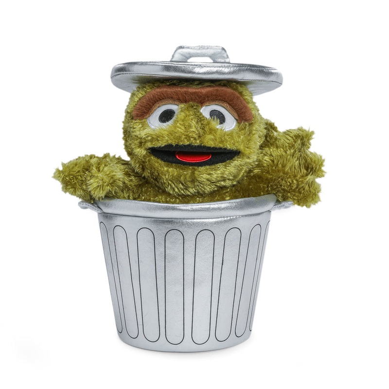 Sesame Street Oscar the Grouch in Trash Can Plush